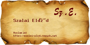 Szalai Előd névjegykártya